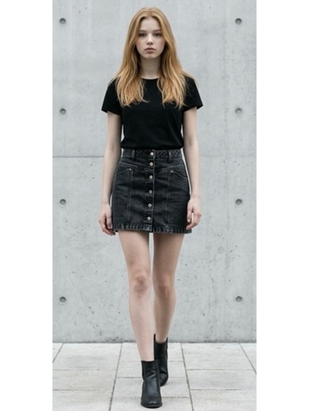 Abercrombie & Fitch Natural Rise Black Button-Front Denim Mini Skirt Size 10